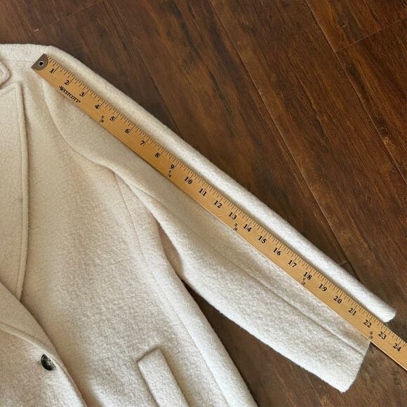 J. CREW Daphne Coat Cream Italian Boiled Wool Double Breasted Peacoat - Picture 13 of 13